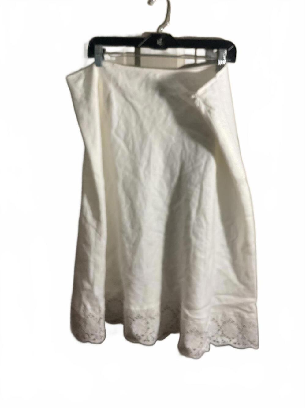 Inc. Linen White Lace Romantic Feminine Skirt 20W